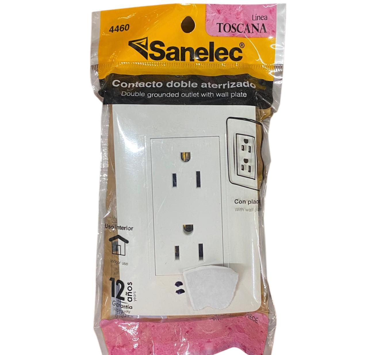 Contacto Doble Con Placa Sanelec